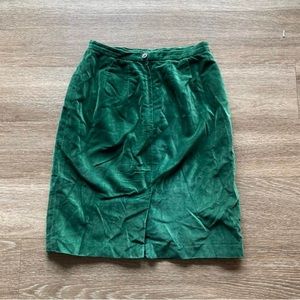 Green mini skirt